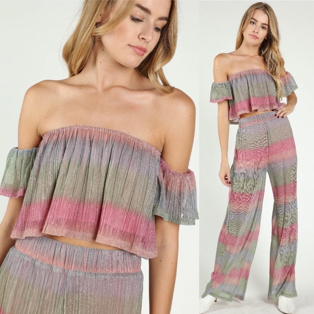 *24 FRIDAY SALE* Another Round Glitter Crop Top - Picture 3 of 6
